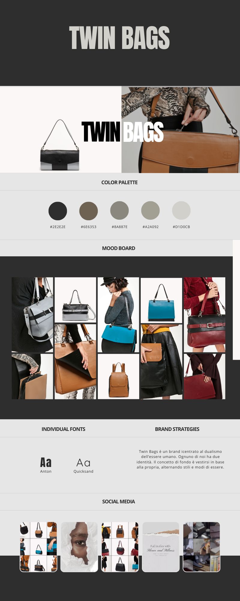 Black and Grey Modern Collage Brand Board Infographic